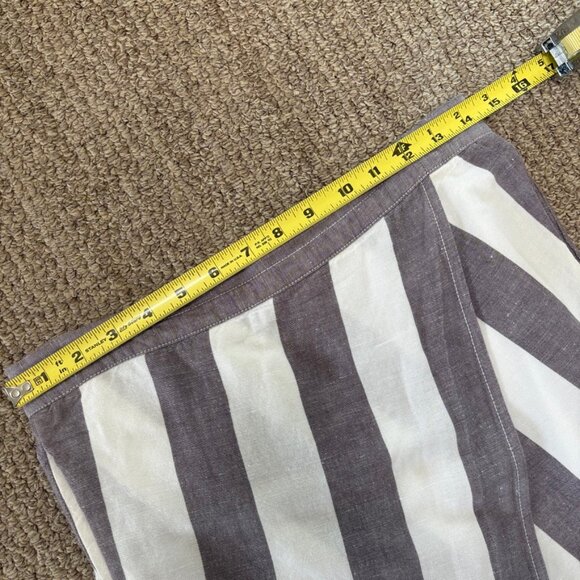 Madewell Grey Stripe Overlay Midi Skirt, size Medium - Picture 12 of 12